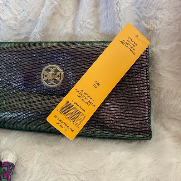 TORY BURCH *NWT* iridescent clutch - Picture 6 of 6